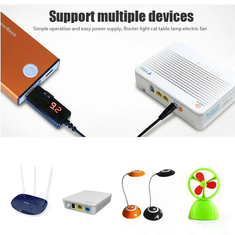 Usb Boost Converter Dc 5V To 9V 12V Usb Step-Up Converter Cable + 3.5X1.35Mm Connecter For Power Supply/Charger/Power Converter