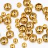 50 stuks Goudkleurig Roestvrij Staal Rond Stopper Spacer Kralen Krimp Eindkralen voor DIY Ketting Sieraden Maken Benodigdheden Groothandel