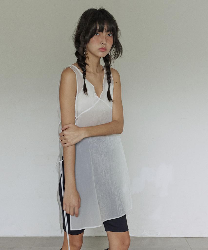 Hocus Pocus Sheer Layered Dress / White