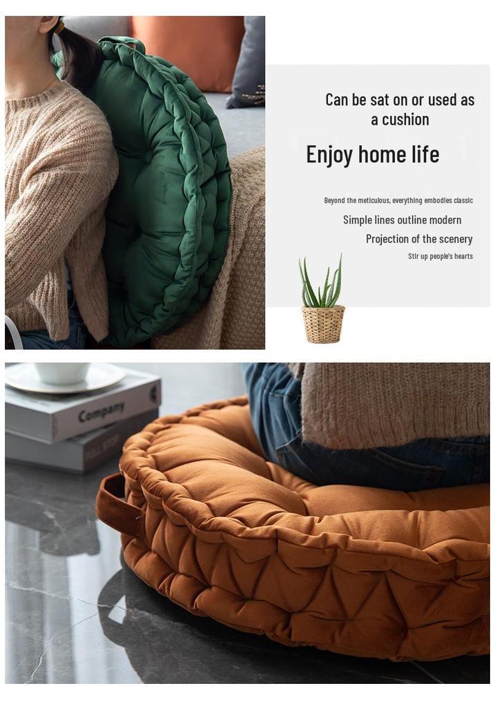 Japanese Tatami Futon Thickened Hip Cushion for Sofa or Meditation