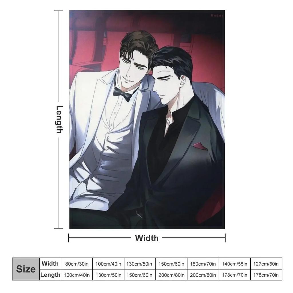 Jin Cheong Woo & Matthew Rayner Under The Green Light Manhwa Throw Blanket Extra Large Throw Decorative Sofa Blankets