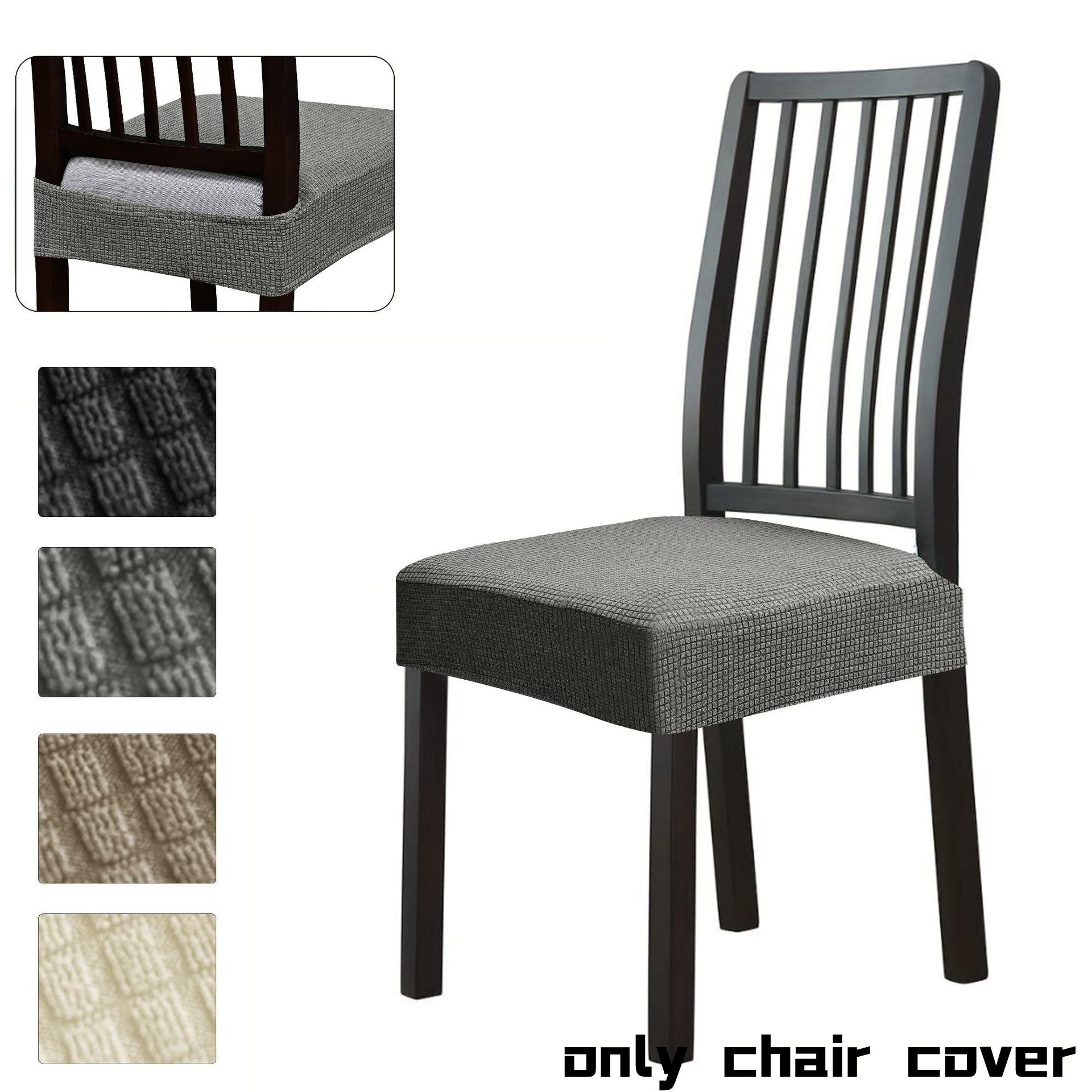 

1PC Adjustable Stool Chair Case Simple Jacquard All-season Anti-slip Split Modern Elastic Jacuqard Chair Cover 1pc темно-сірий