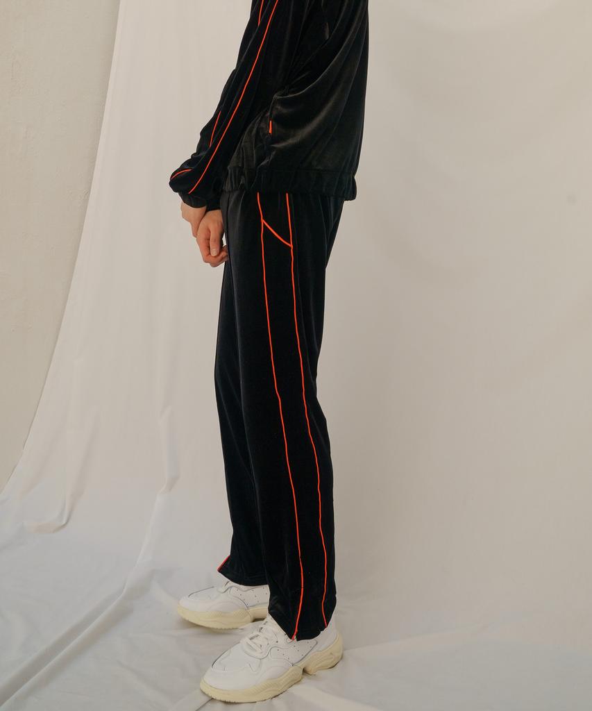 FANGOH Lov.G Velvet Track Pants Black