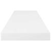 Floating Shelves Set 4 Pcs. High Gloss White 80 X 23.5 X 3.8 Cm MDF