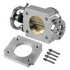 Corpo farfallato universale in alluminio da 60 mm VQ35TPS Collettore di aspirazione Billet Blu/Argento/Rosso