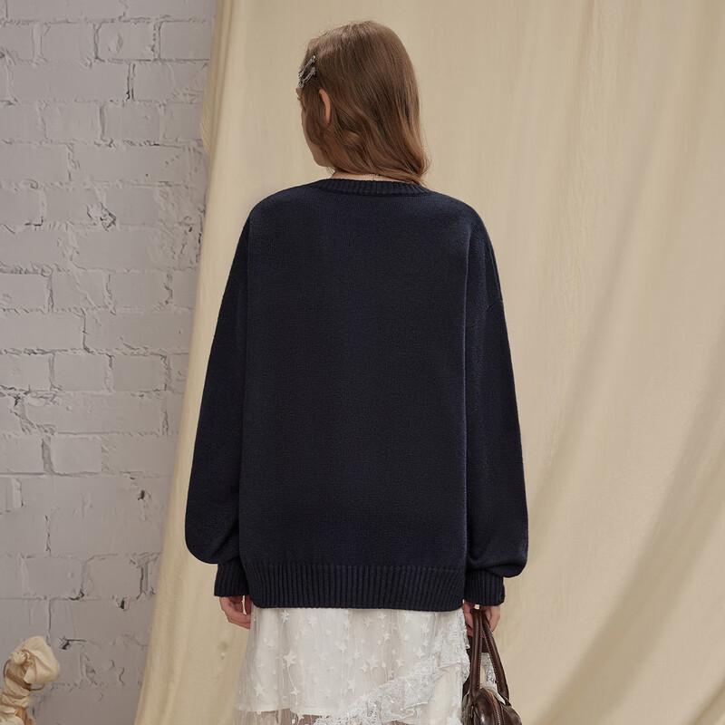 unifree Puppy Jacquard Round Neck Sweater