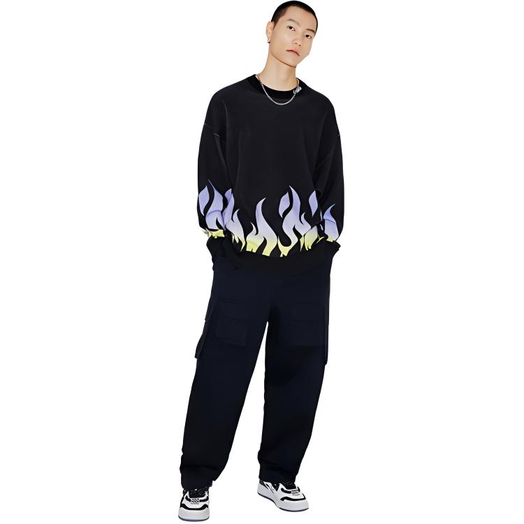 Li Ning Knitwear Unisex Black Crew Neck Moderate Other AMBT135-1