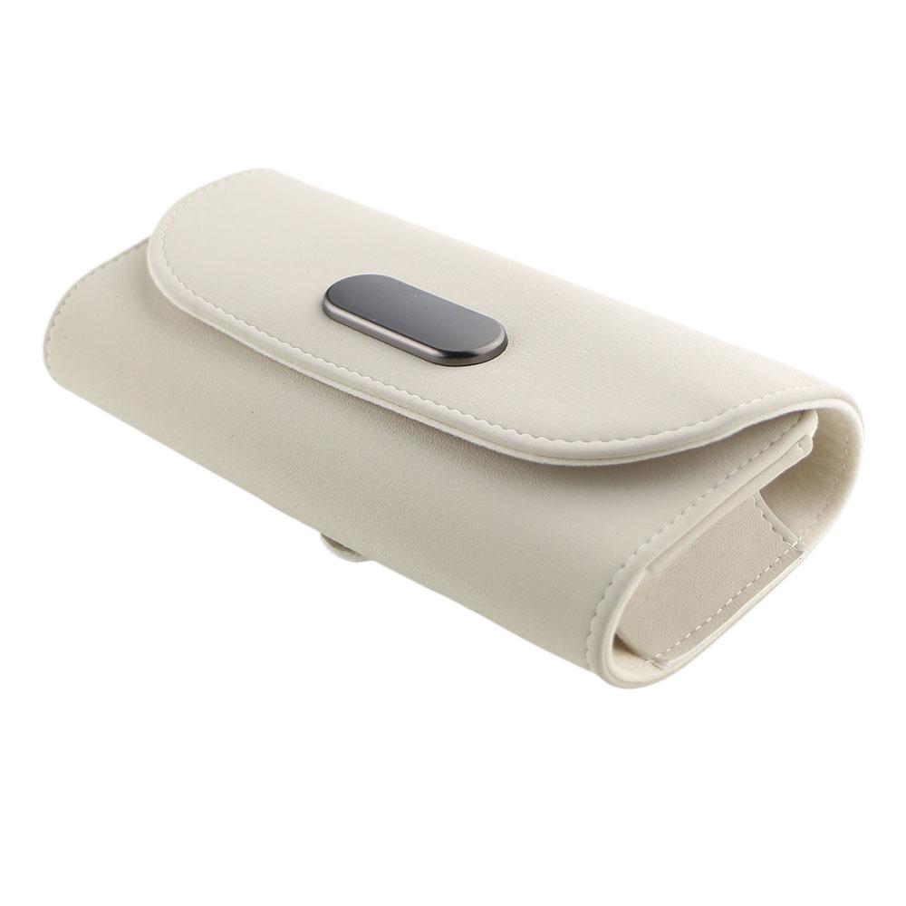 1 Stück Auto Brillenetui Universal Auto Sonnenblendenhalter Sonnenbrillen Aufbewahrungsbox Clip Karten-Ticket-Halter Leder Innenzubehör