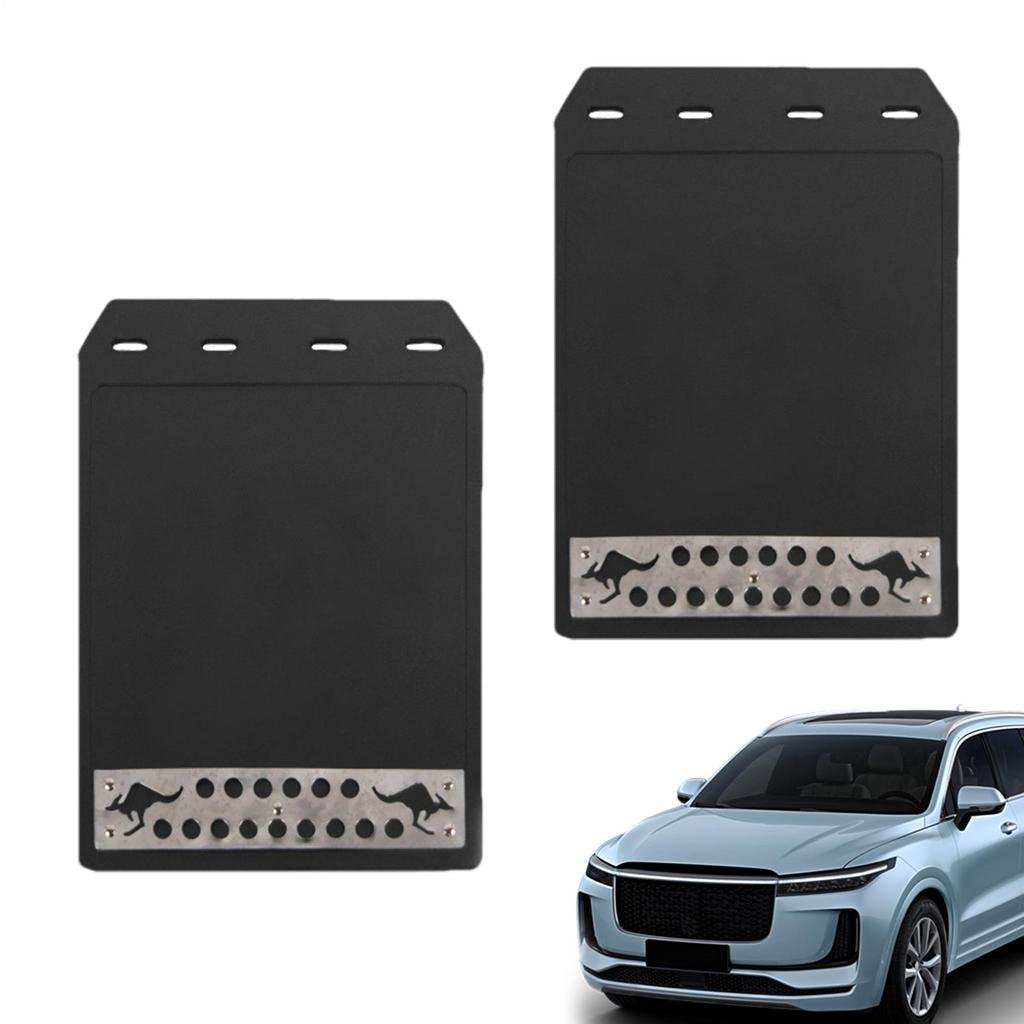Universal 2 Pcs Car Mud Flaps Heat-Resistant Truck Splash Guards Trucks Mud Guards Wear-Resistant Auto Rear Mud Flaps 32x21.8cm