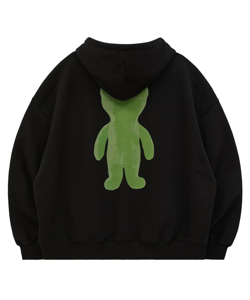 Alien Graphic Oversized Hoodie Black
