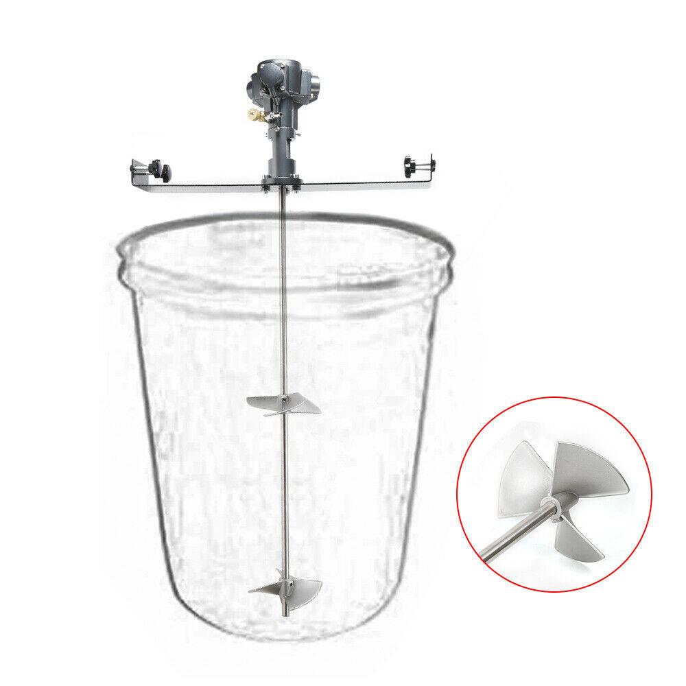 50gallon / 200L Pneumatic Paint Tank Barrel Mixer 1/2 HP Fit Stainless Steel Coating Blender Anti-explosive Superior Dispersing