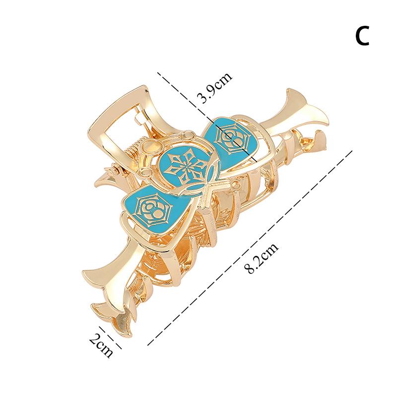 

Genshin Impact Traveler Aether Lumine Flower Hairpin Hair Claw Косплей Заколка для волосся Пов язка на голову Шпилька для волосся Крабове волосся C