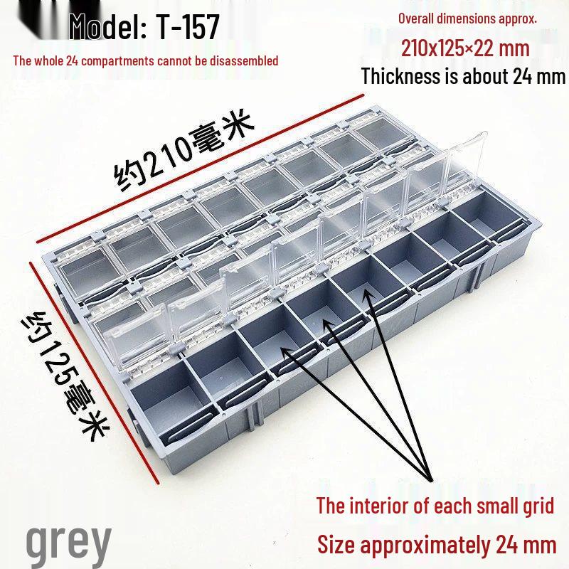 SMT Patch Electronic Organizer: Resistor & Capacitor Grid Plastic Box