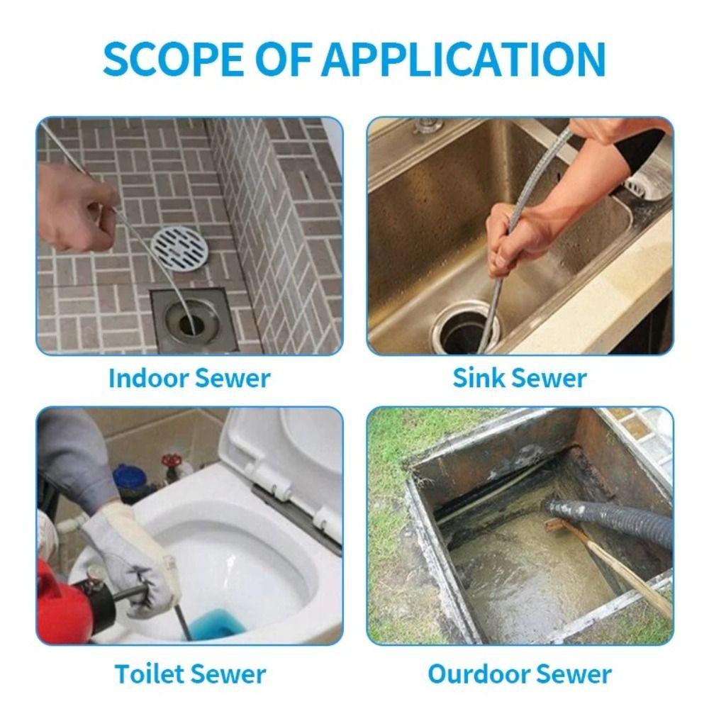 Silver Sewer Jetter Hose Nozzle Water Rat Head Rotating Nozzle High-pressure Nozzle  Home