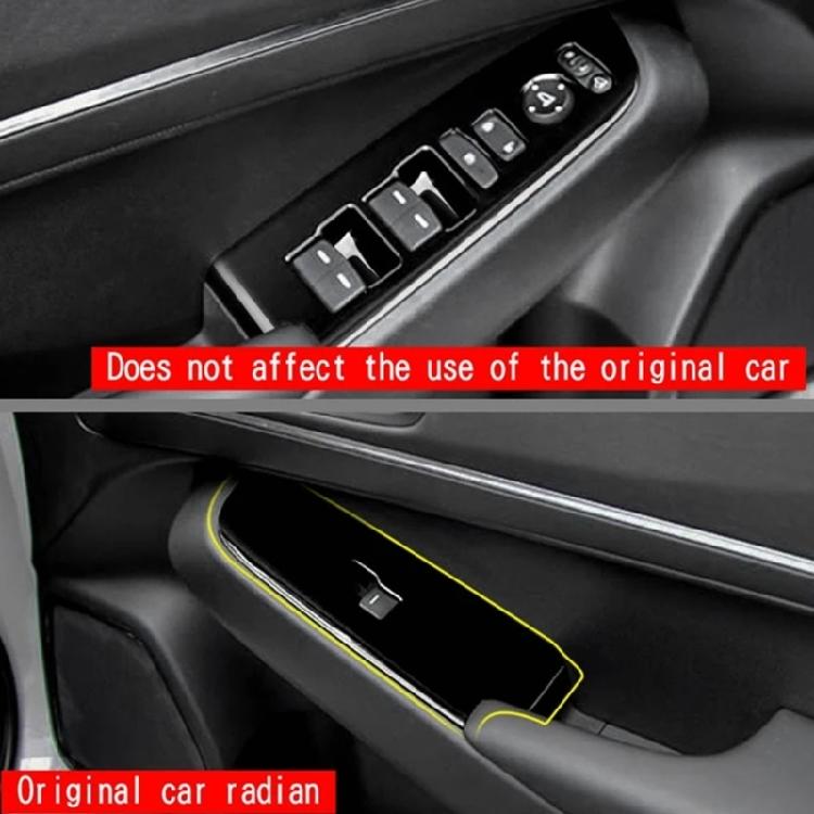 Stylish Interior Door Armrest Panel Trim Car Window Glass Lift Button Switchs Cover Easy Install for HRV Vezel Pack of 4