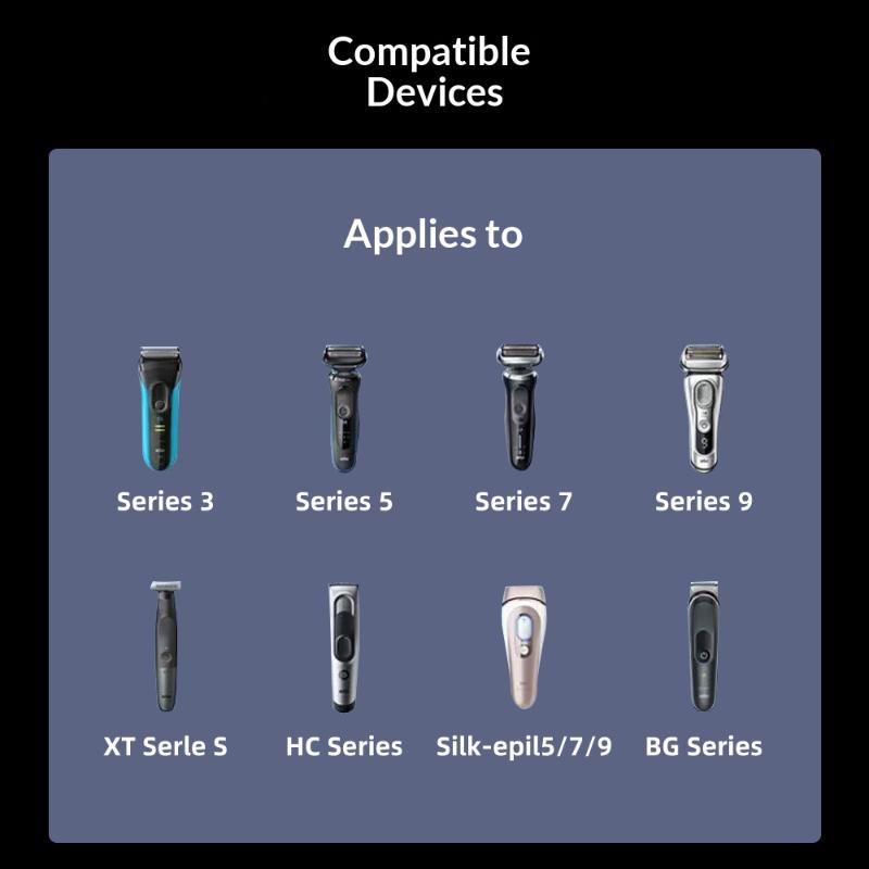 1Pcs Charging Converter 12V Type-C Shaver Charger Adapter Fit For Braun Series 3 5 7 9 6 1 Xt5 Electric Shaver Machine