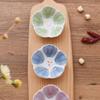 Japanese Style Flower Design Seasoning Dish Soy Sauce Vingar Bowl Salad Dressing Plate Ceramic Kitchen Tableware Small Plate