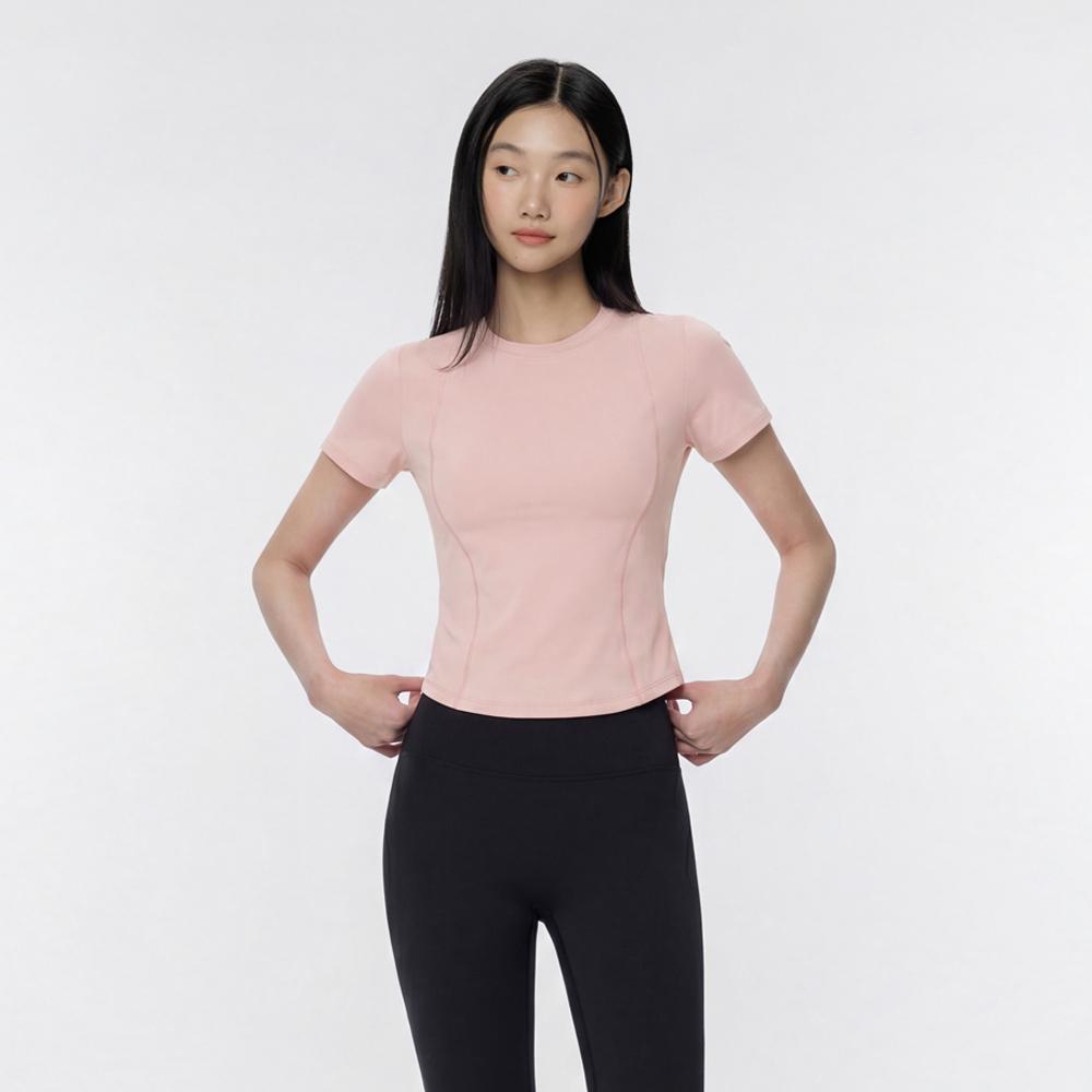 Skullpig Swt25029-06 Real Fresh Slim Line T-Shirt Blush Pink