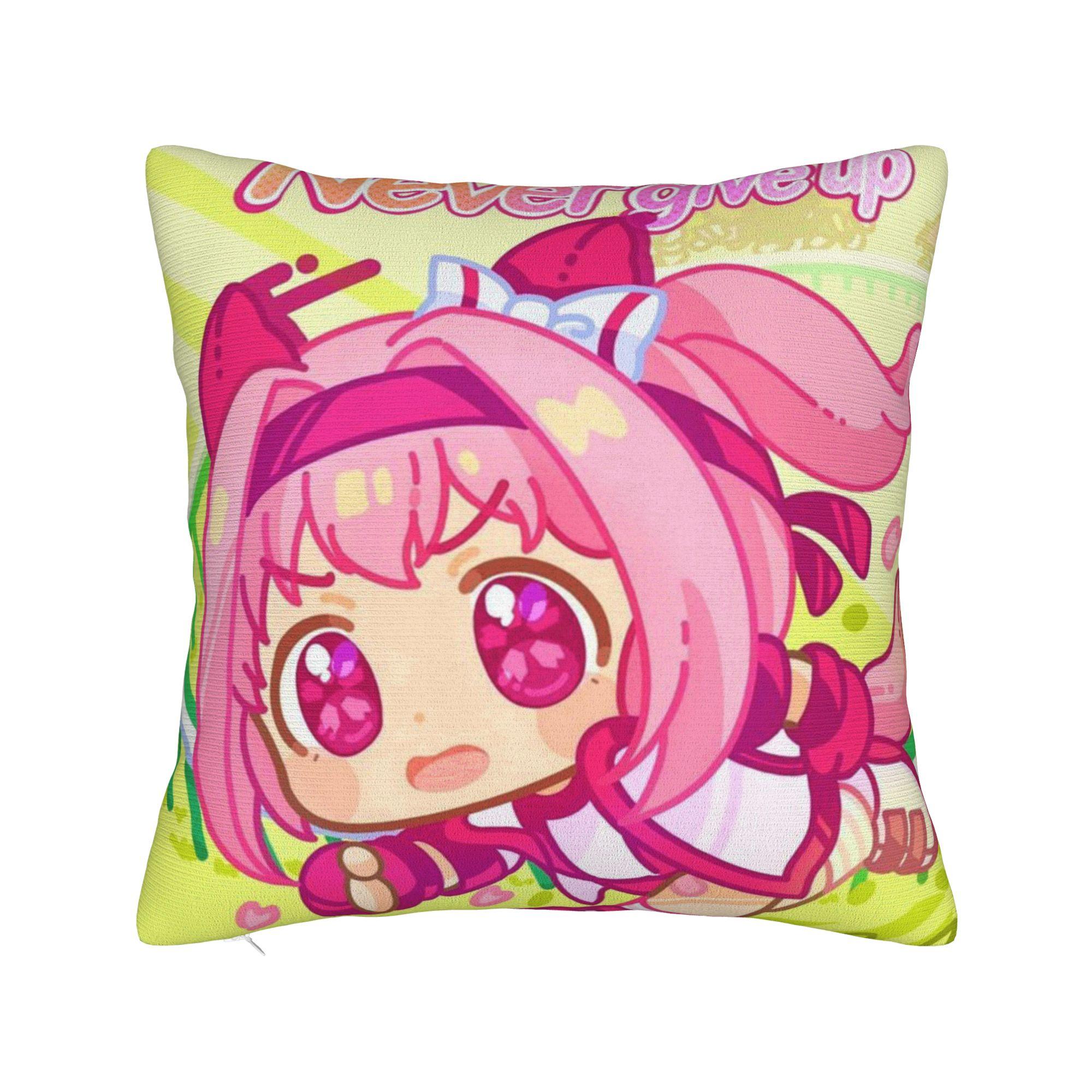 

Haru Urara Pillow Case Umamusume Soft Pillow Cover For Couch Sofa Bedroom Cute Funny Pillowcases 12x12Inch