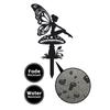 DDPNKL 1pc Art Deco Fairy on Mushroom Garden Stake, Metal Silhouette Decor, Floor Mount, Fairy Tale Theme, Flower Pot Decoration