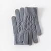 Women's Winter Velvet-Lined Touchscreen Knit Gloves - Cute, Thick, Korean Style, Cold-Proof