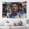 1Pc Youngboy Rapper Collage Tapestry, Polyester 2D Flat Wall Hanging, Hip-Hop Fan Decor For Bedroom, Trendy Streetwear Vibe & Gi