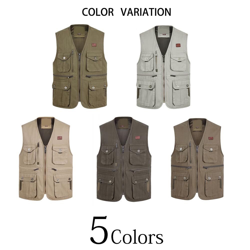 Lightweight Breathable Mesh Outdoor Vest for and All Seasons Men's Fishing, Photography, Hiking,