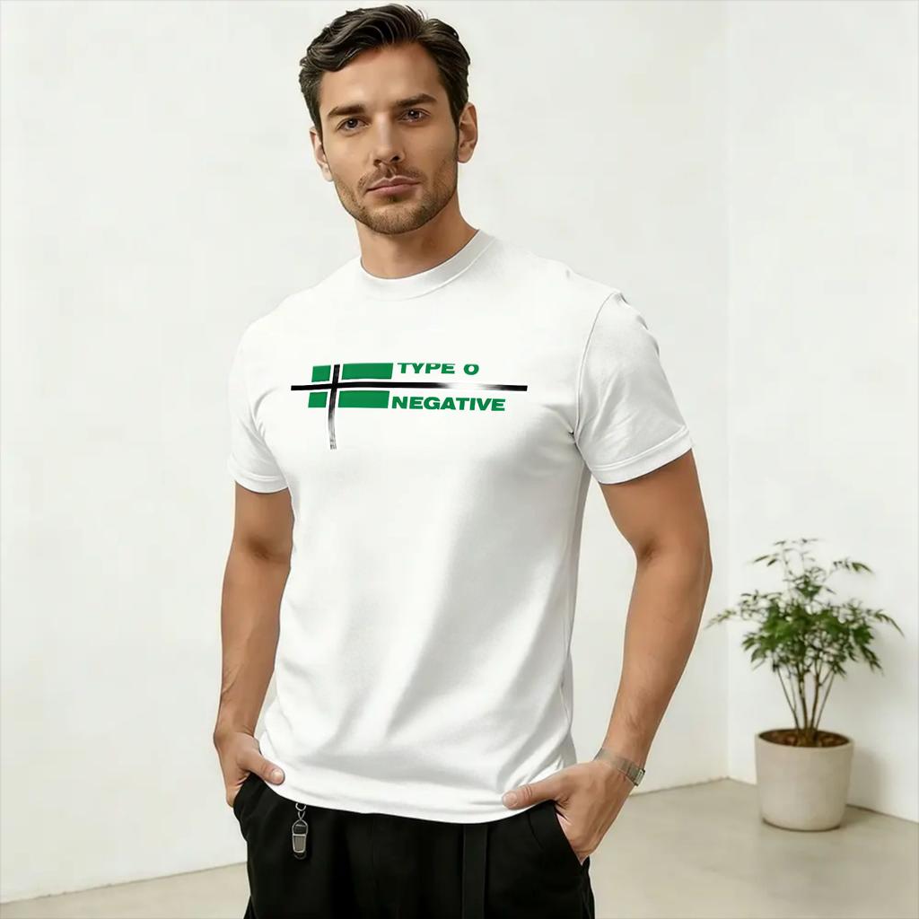 Typ O Negative T-Shirts für Unisex 100% Baumwolle Vintage T-Shirts O-Ausschnitt T-Shirt Kurzarm Kleidung Party