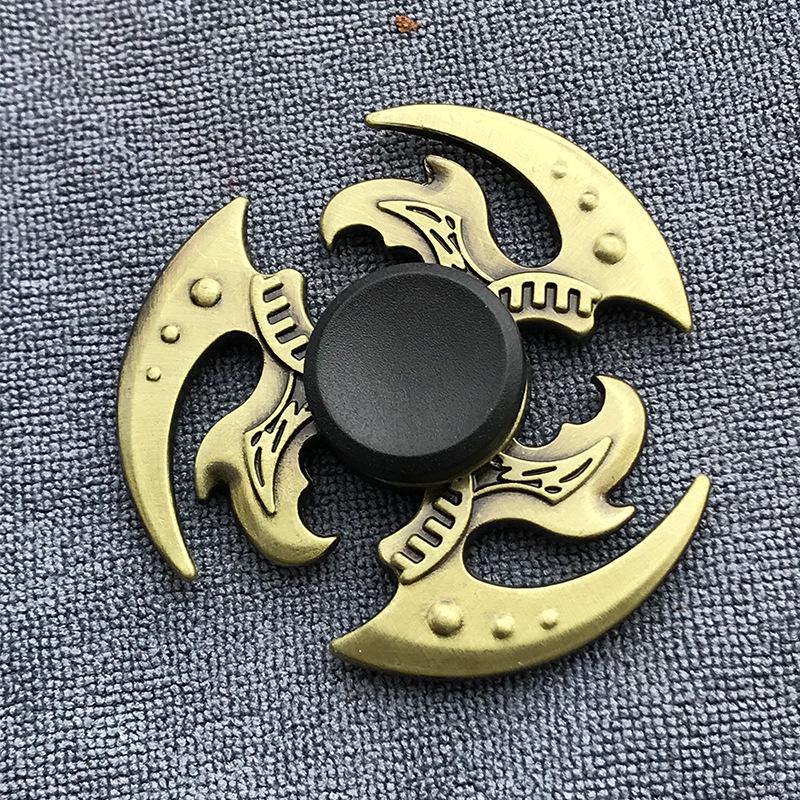 Fidget Finger Spinner Antike Messingfarbe Legierung Metall Handspinner Stressabbau Dekompressionsspielzeug für Kinder Erwachsene Lustige Geschenke