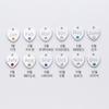 Surgical steel birthstone heart birthstone necklace pendant
