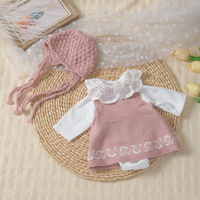 Puppenkleidung für 55cm Baby Reborn Puppe Kleidung Strickkleid DIY Spielzeug Puppenkleidung Zubehör Für 21.65in Baby Puppe Kleidung