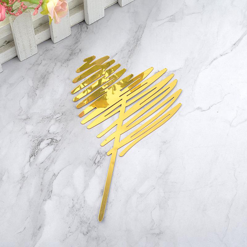 Gold & Black Mirrored Acrylic Cake Topper
