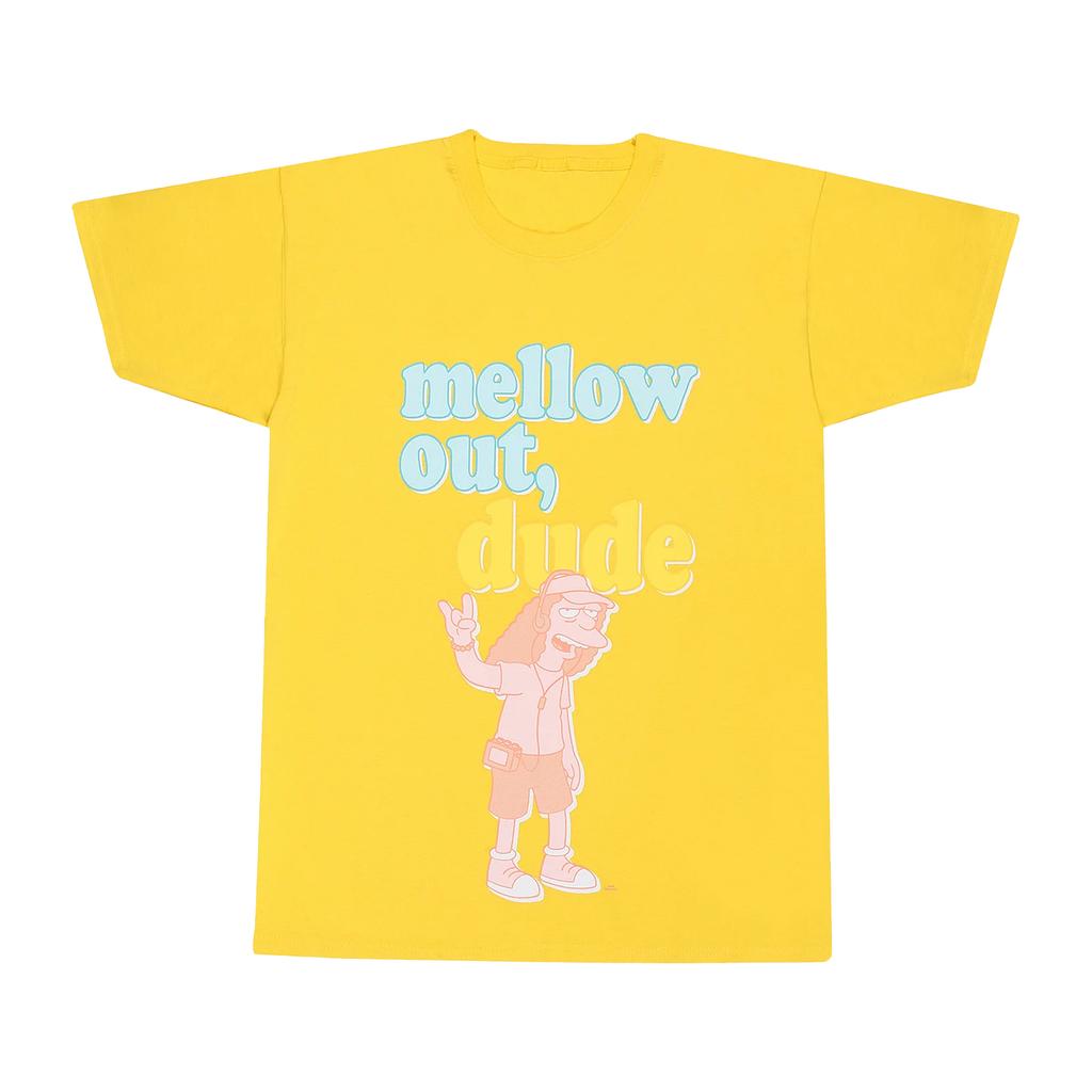 THE SIMPSONS Unisex T-skjorte for voksne, mellow Out Dude