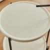 1 Movable Round Storage Table, Stable Bearing, Smooth Silent Wheel, Smooth Push And Pull, Can Be Used For Vase, Books, Aroma, De