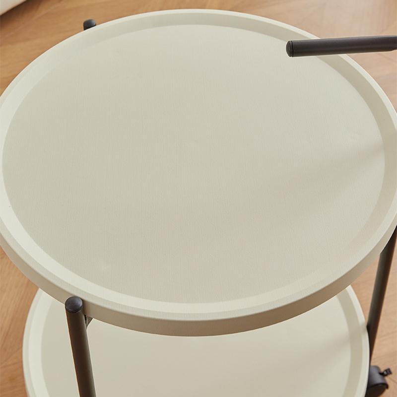 1 Movable Round Storage Table, Stable Bearing, Smooth Silent Wheel, Smooth Push And Pull, Can Be Used For Vase, Books, Aroma, De