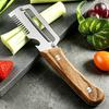 Pelador de Cocina Multifunción de Acero Inoxidable Específico para Cocina para Cortar Frutas y Verduras con Mango de Madera/Acero