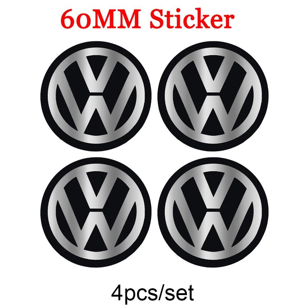 lijk1 4pcs 56/60/65mm  Car Wheel Center Hub Caps Dust Cover Sticker For Volkswagen GTI Golf Polo Passat VW CC Tiguan T-ROC Jetta Taigo