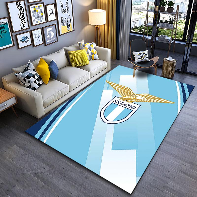 Blue Carpet with SS Lazio Logo suitable as a non-slip mat for the living room or bedroom sofa