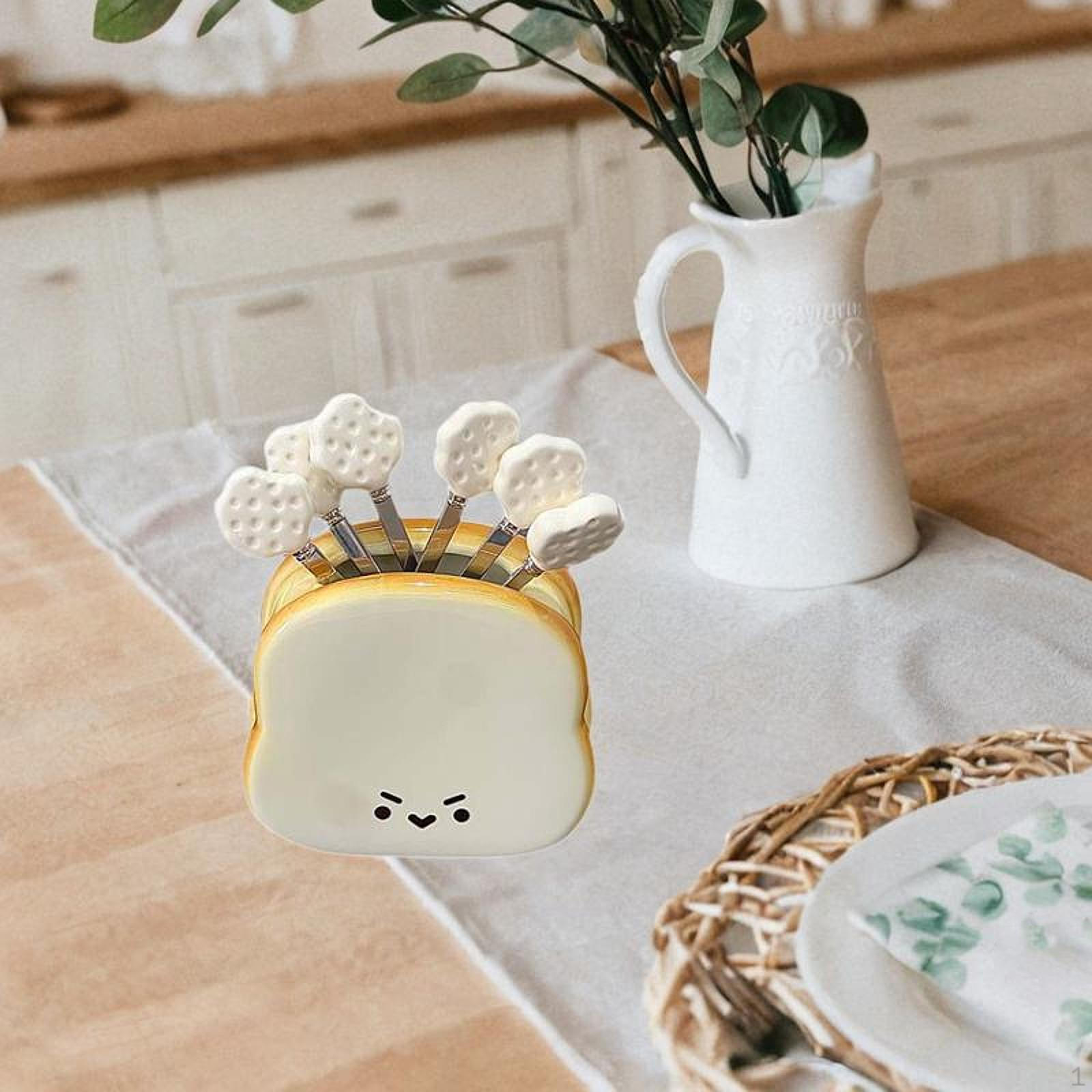 

Набор вилок для фруктов, закусок, салатов, столовых приборов, аксессуаров, держателей для вилок белый