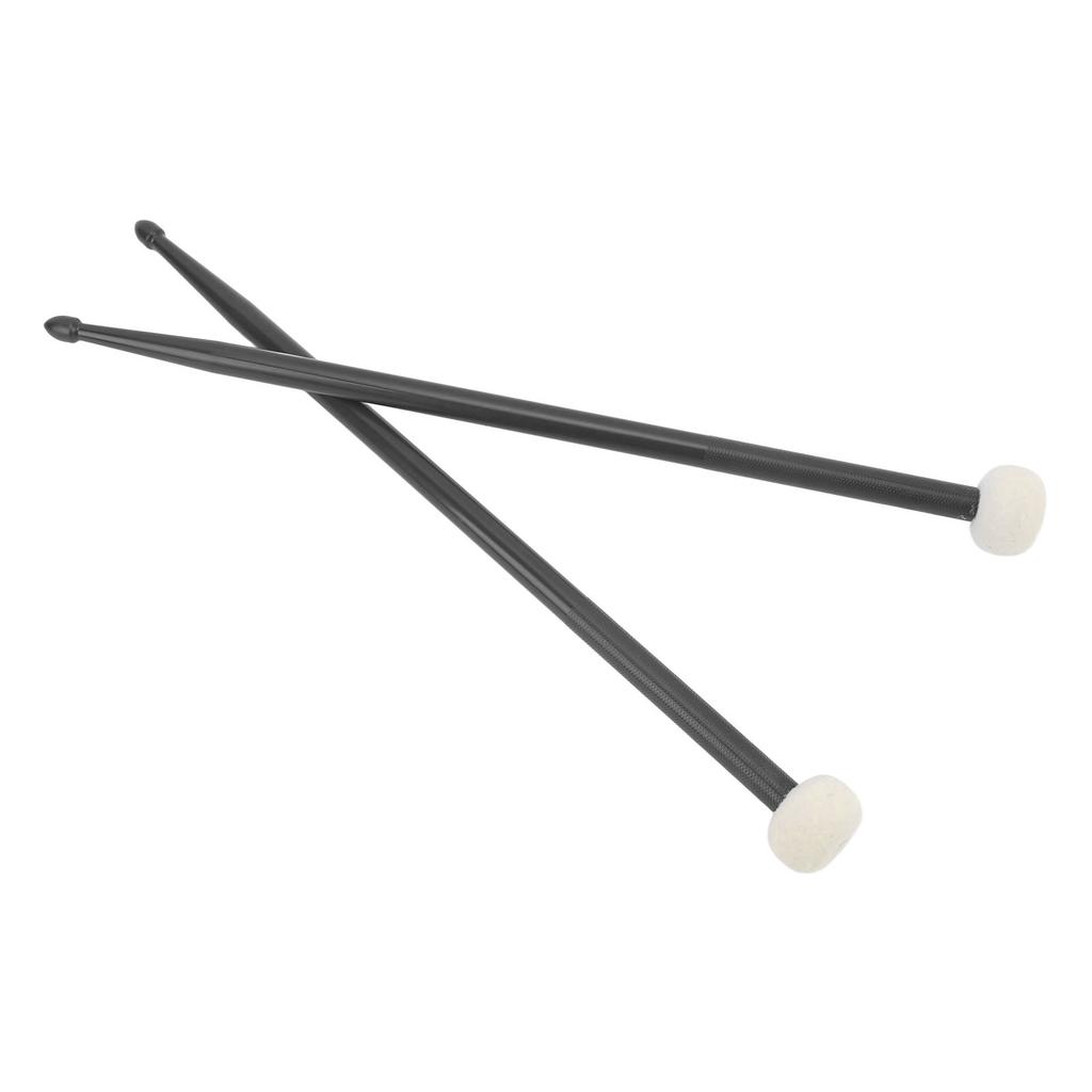 2 Stück Trommelschlägel Filzkopf Nylongriff Doppelkopf Instrument Zubehör Set Kit zum Spielen