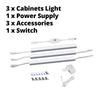 Stepless Dimming Touch Swith LED Light Kitchen Lighting 30cm/40cm/50cm LED Strip Bar Lights Aluminum Tube For Kitchen Bedroom Cabinet Lights EU Plug