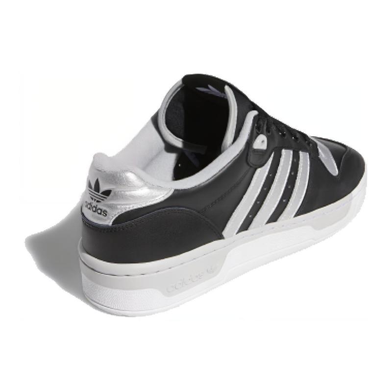 Adidas Originals Rivalry Low Rutschfest Leichtgewichtige Low-Top Skateboard Schuhe Unisex Schwarz Silber Sneakers EE4964
