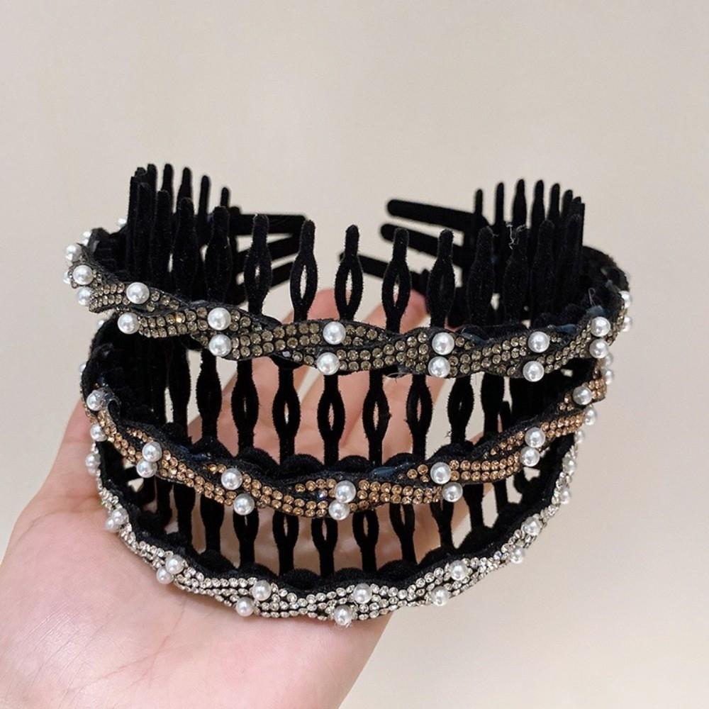 Wave Comb Wave Headbands U Shape Plush Teethed Hairband Fashion Headwear  Daily Use