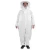 OnePiece Beekeeping Suit Protective Clothes with Dual Zippers Beekeeping Supplies White