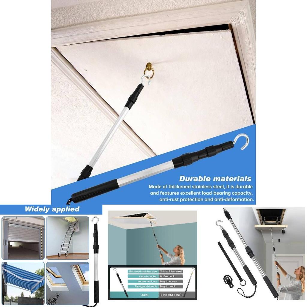 Loft Ladder Pull Down Kit With Aluminum Alloy Steel Components For Home Use