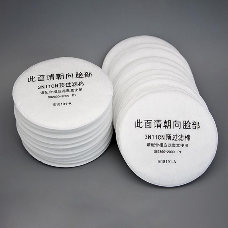 10Pcs 3N11 Filter Cotton For 3001/3301/3303/385 Gas Mask Cartridge 3200/308/1201 Dust Mask For Carpenter Builder Miner Polishing