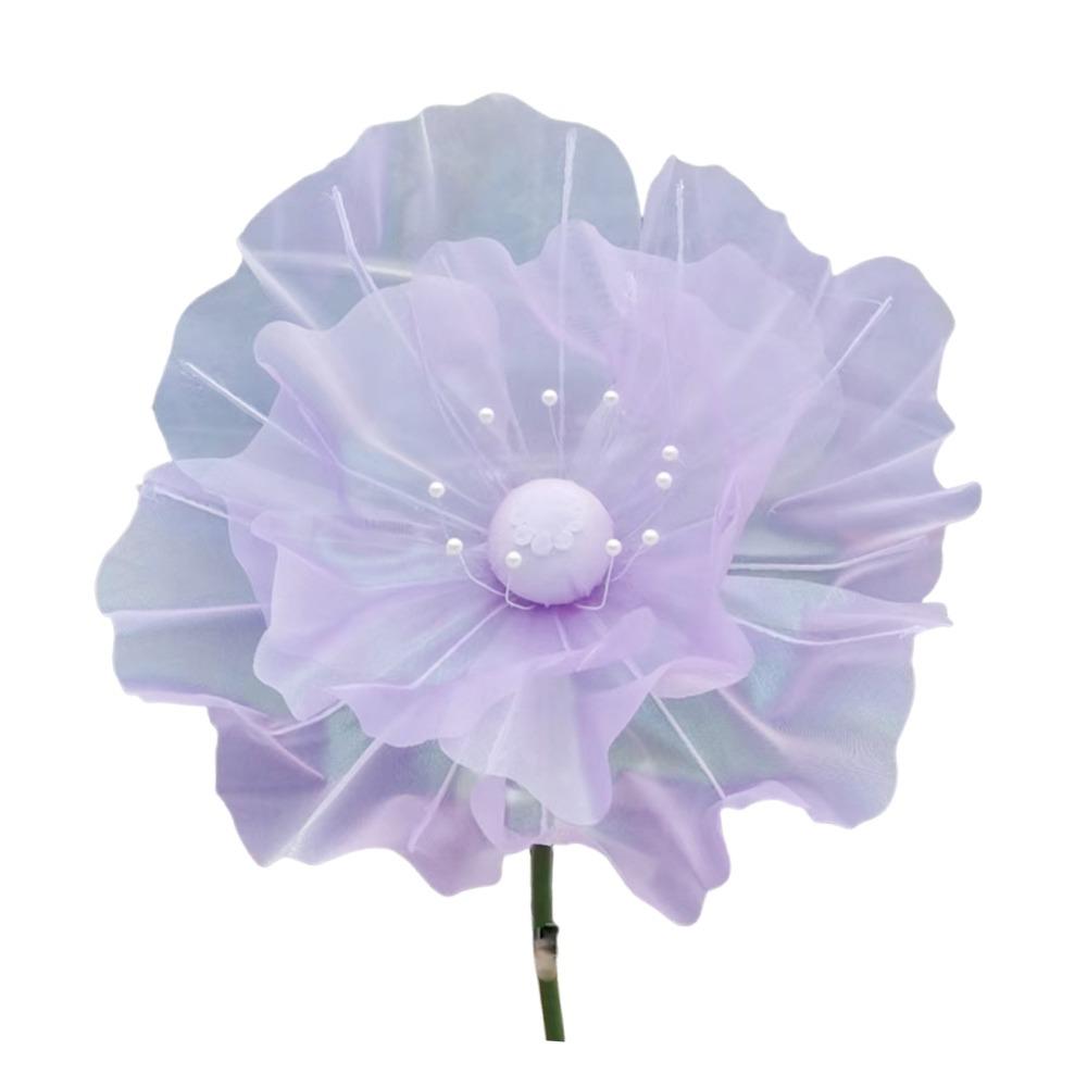 Hollow Design Artificial Flower 50cm Big Simulation Flower Silk Mesh Flower Wedding Decoration