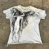 2000er Neues amerikanisches Retro lässiges HipHop Gothic Print Damenbekleidung Mode T-Shirt Street Kurzarm Damen und Herren y2K Tops