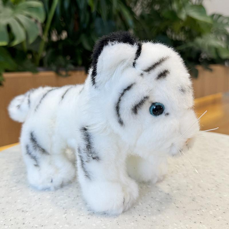 

Cute White Tiger Plush Toy Stuffed Animal Soft Short Plush Doll For Kids 15cm 25cm/9.84in