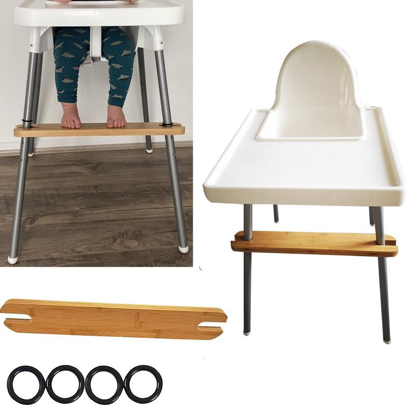 50cm Babyhochstuhl Fußstütze Fußablage Baby Natürlicher Bambus Babyhochstuhl Fußstütze Hochstuhl Fußstütze Mit Gummiring